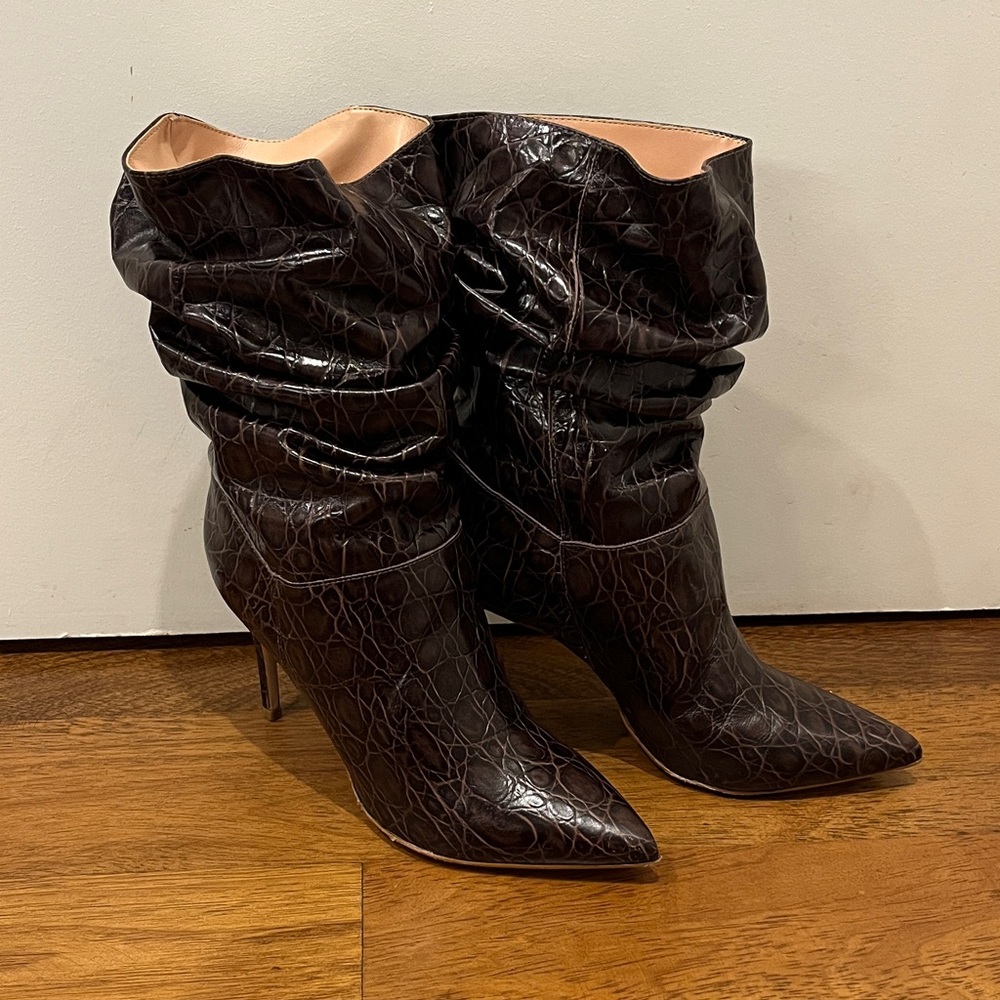 Schutz Maryana Slouch Snake Boots